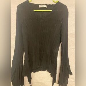 Black long sleeved 100% polyester